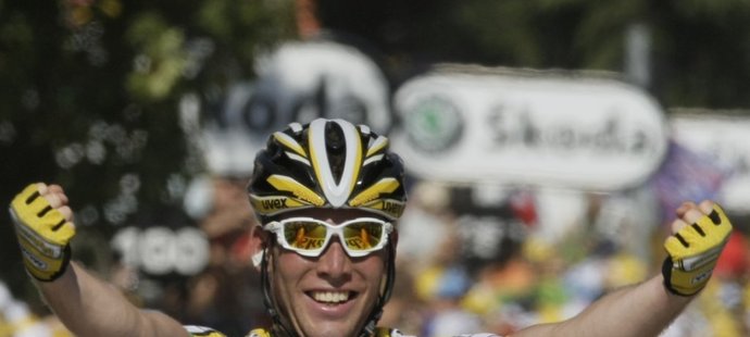 Radost britského jezdce Marka Cavendishe po druhé etapě Tour de France