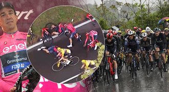 Turbulentní Giro: covid, pády, zkrácená etapa, převlékání. Až teď se rozhodne