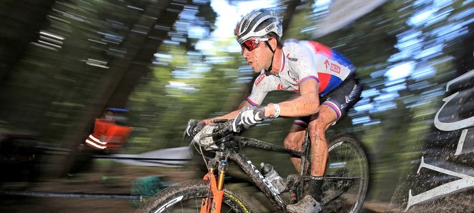 Biker Ondřej Cink dojel v závodě SP v cross country v Novém Městě na Moravě stejně jako před týdnem v Albstadtu čtvrtý