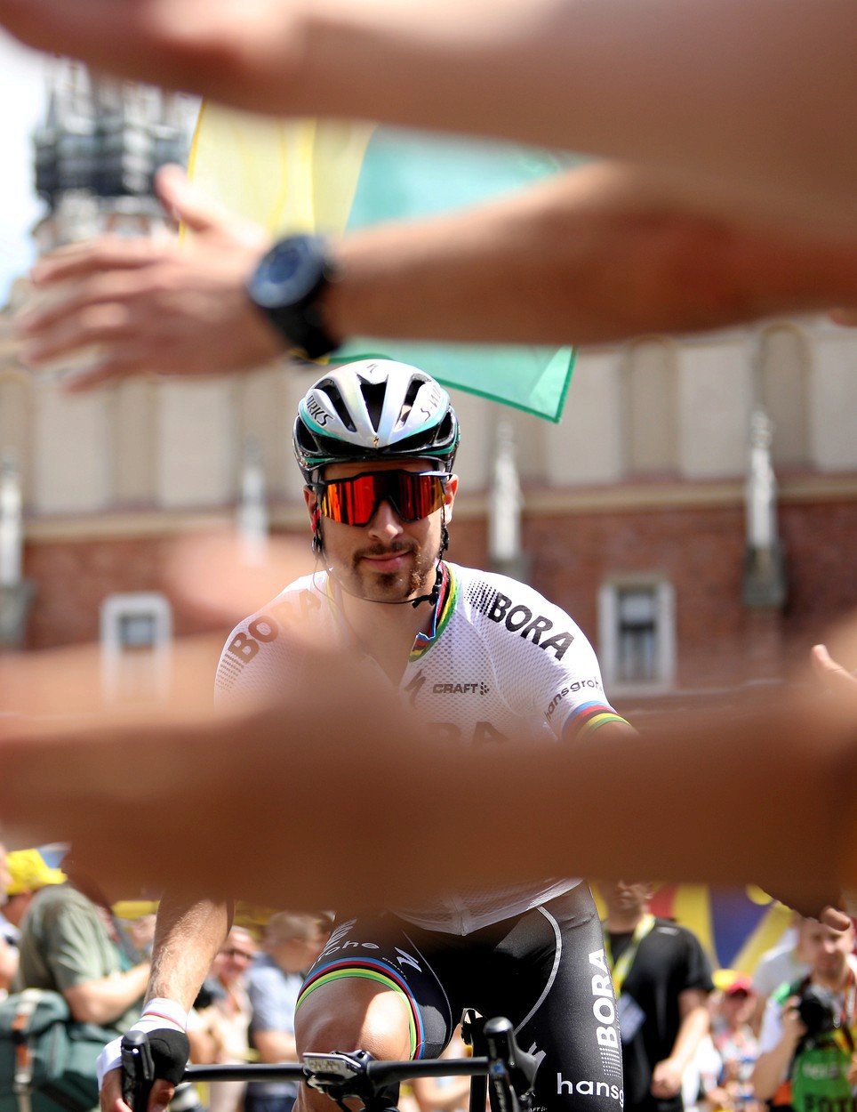 Peter Sagan na startu první etapy závodu Kolem Polska, kterou nakonec ve spurtu vyhrál