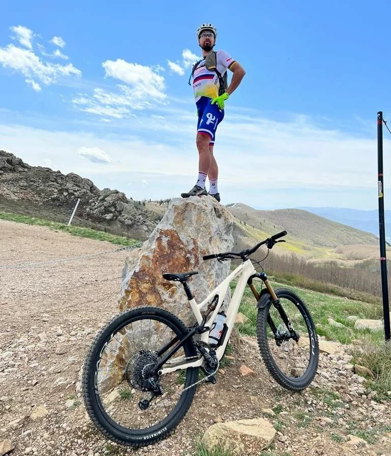 Peter Sagan během projížďky na horském kole