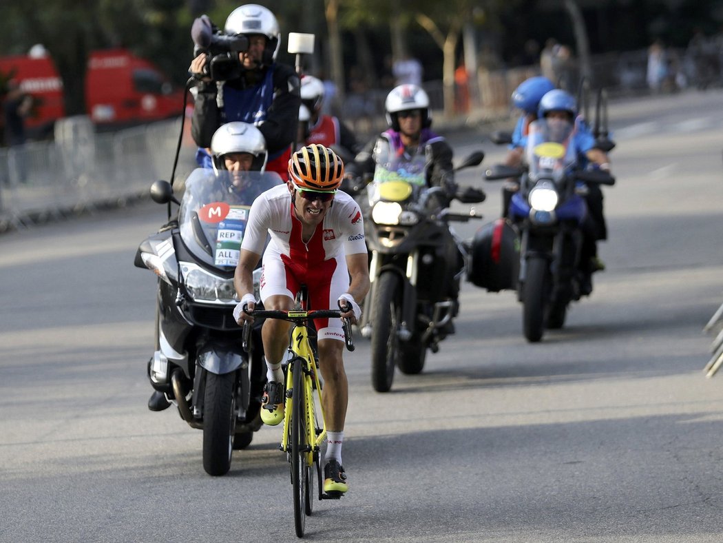 Polský cyklista Rafal Majka během OH v Riu