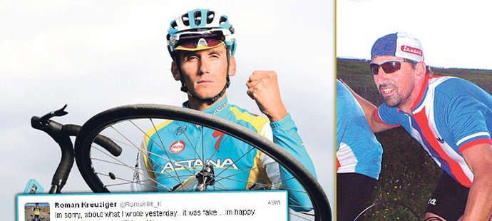 Hvězda současného pelotonu Roman Kreuziger (26) na sociální síti omylem pohřbil cyklistickou legendu Luboše Loma (48).
