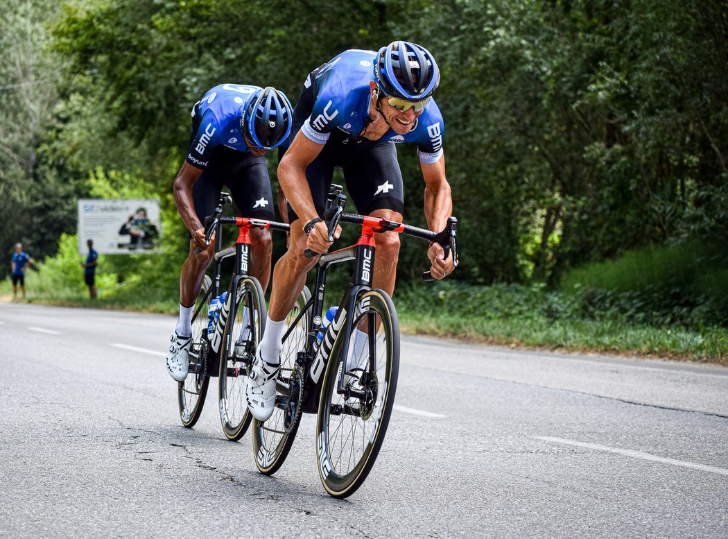 Český jezdec Roman Kreuziger v dresu stáje NTT Pro Cycling, za kterou závodí v roce 2020 i na Tour de France