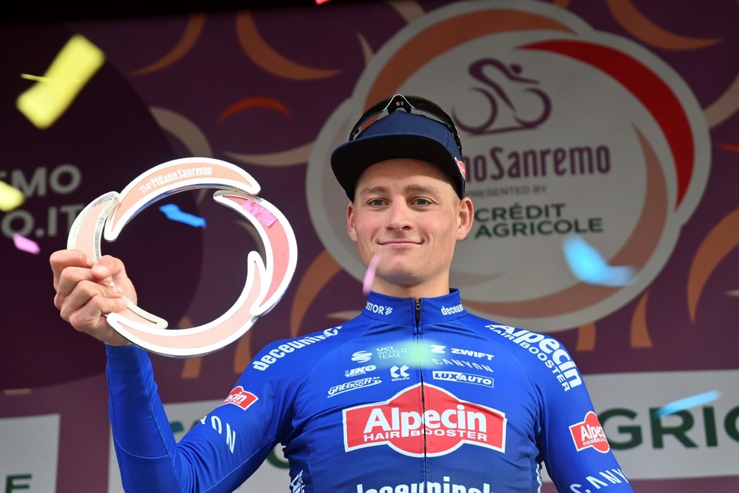 Mathieu van der Poel trimufoval na první z jarních klasik Milan-San Remo