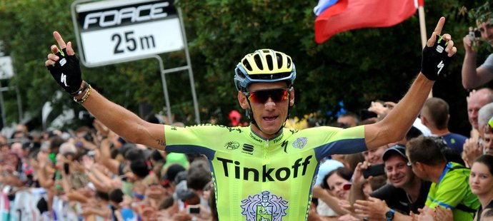 Roman Kreuziger se raduje z domácího titulu v silničním závodě