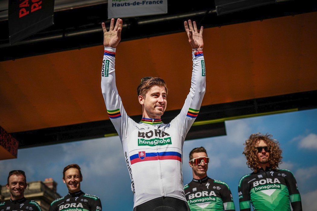 Peter Sagan před závodem Paříž-Roubaix