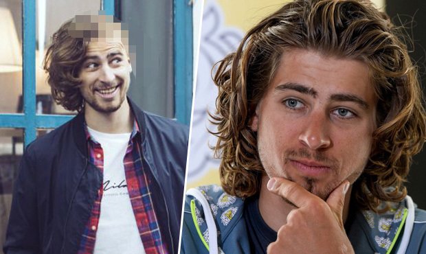 Peter Sagan, který si hýčká své husté vlasy, šokoval tímhle šíleným účesem