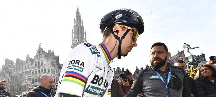 Slovenský cyklista Peter Sagan před startem závodu Kolem Vlámska