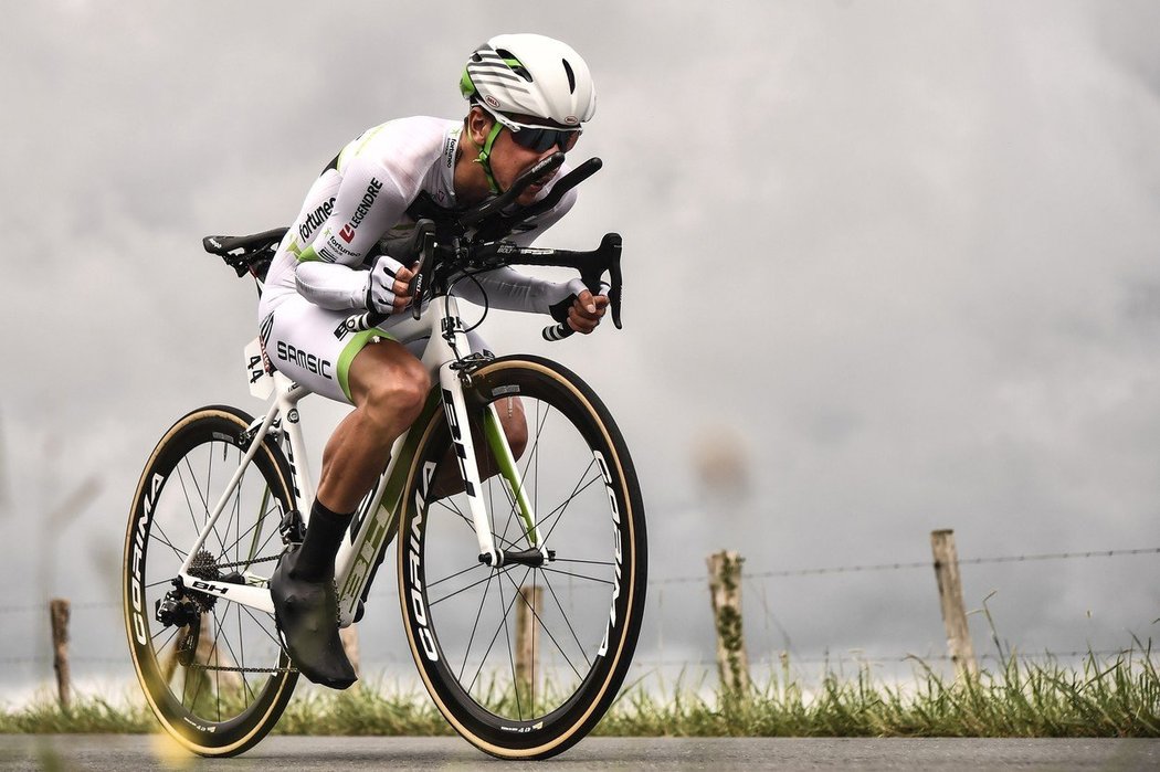 Romain Hardy na Tour de France během časovky