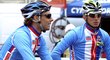 Roman Kreuziger (vpravo) a František Raboň při závodě Praha - Karlovy Vary - Praha v roce 2008