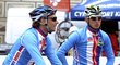 Roman Kreuziger (vpravo) a František Raboň při závodě Praha - Karlovy Vary - Praha v roce 2008