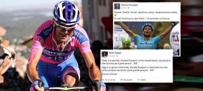 Smrt vítěze Gira d&#39;Italia Michele Scarponiho otřásla cyklistickým světem...