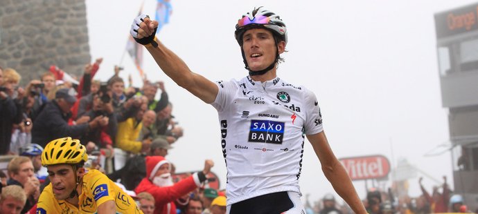 Andy Schleck na Tour de France v roce 2010.