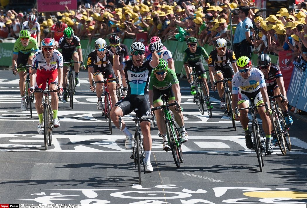 Vítěz etapy Tour de France Mark Cavendish