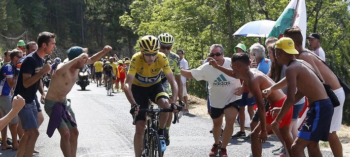 Christopher Froome při jedné z etap Tour de France
