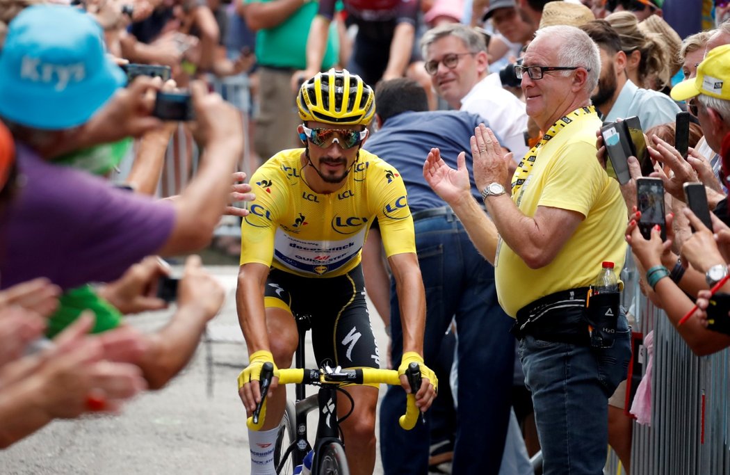 Julian Alaphilippe na startu 19. etapy Tour de France