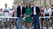 Princové William a Harry s vévodkyní Kate před startem Tour de France