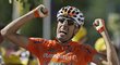 Mikel Astarloza se raduje ze svého prvního triumfu na Tour de France v kariéře