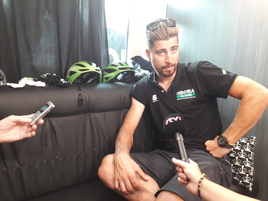 Peter Sagan si dlouze popovídal s českými i slovenskými novináři