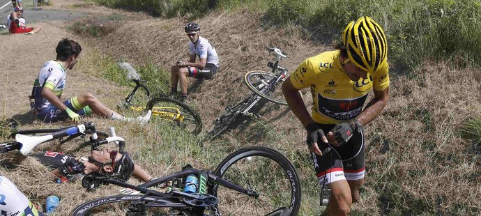 V hromadné srážce upadl i Cancellara