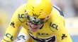 Úsilí ve tváři Chrise Froomea na trati časovky Tour de France v Marseille, kde si pojistil celkový triumf