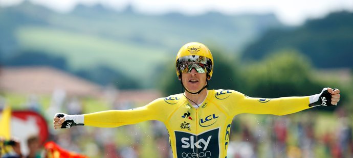 Už v cíli sobotní časovky Geraint Thomas věděl, že letošní Tour vyhraje