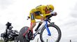 Geraint Thomas bojoval v sobotní časovce o udržení žlutého trikotu, což by zaručilo vítězství v letošním ročníku Tour de France