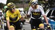 Vítěz letošního ročníku Tour de France Geraint Thomas si přiťukává s Chrisem Froomem