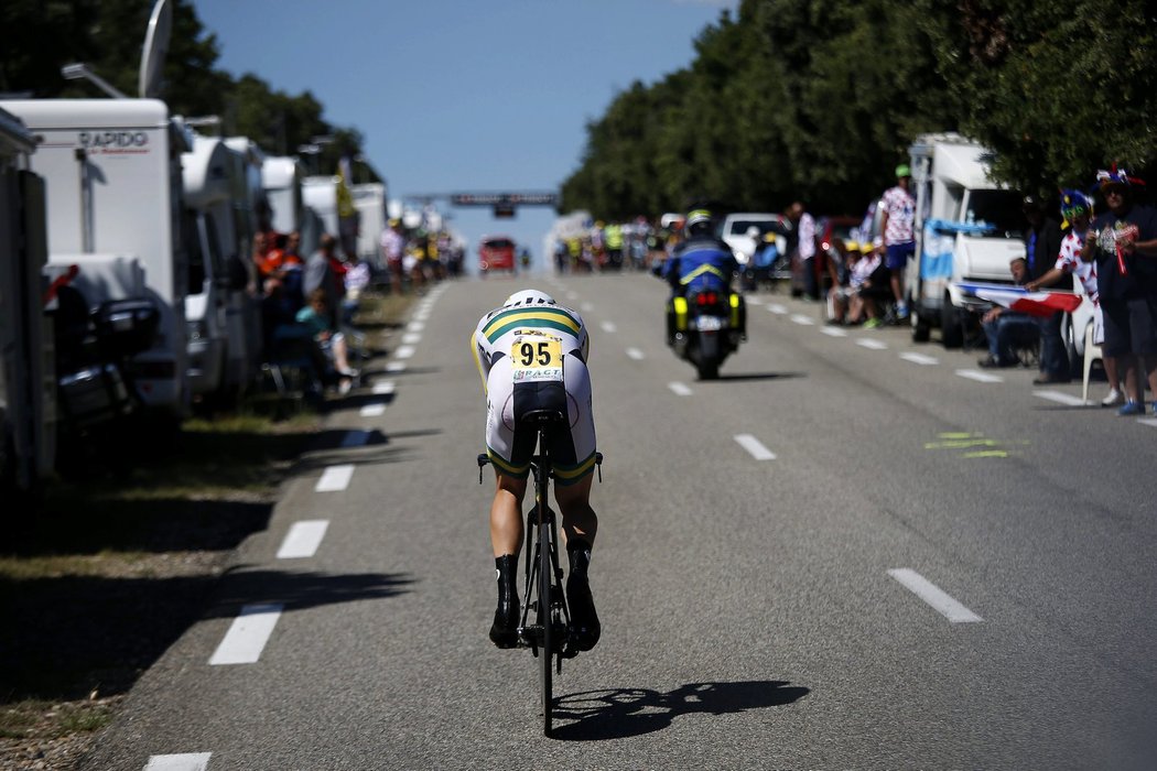 Rohan Dennis v akci na Tour de France