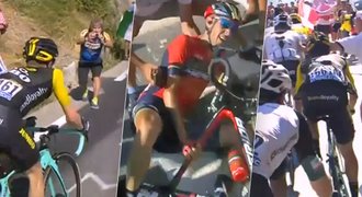 Šílenci na Tour. Divák chtěl shodit Froomea, Nibali musel skončit