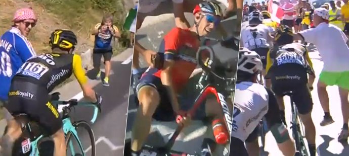 Někteří fanoušci jsou na Tour de France nebezpeční.