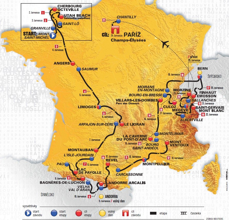 Trasa Tour de France 2016