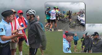 Smolař dne Froome. Za cílem upadl, když si ho policista spletl s fanouškem