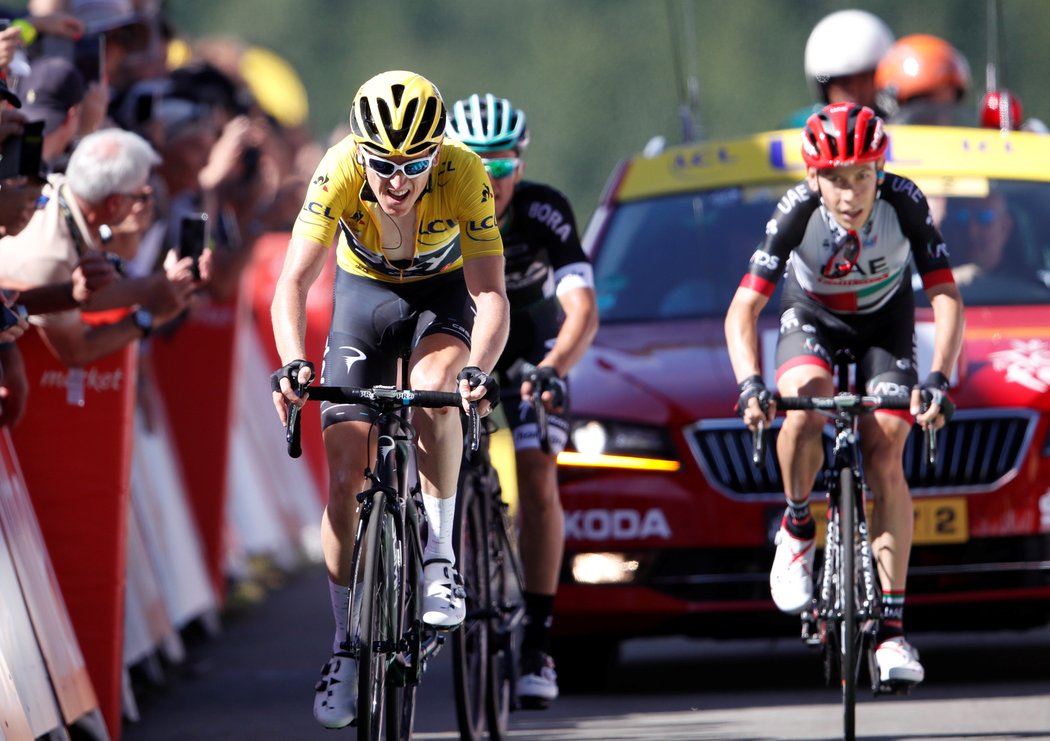 Geraint Thomas přišel na vrcholku La Planche o žlutý trikot