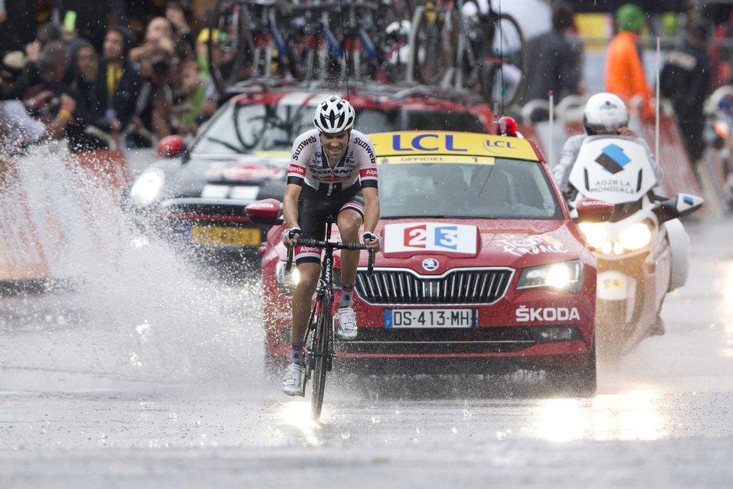 Tom Dumoulin, vítěz deštivé etapy cyklistické Tour de France