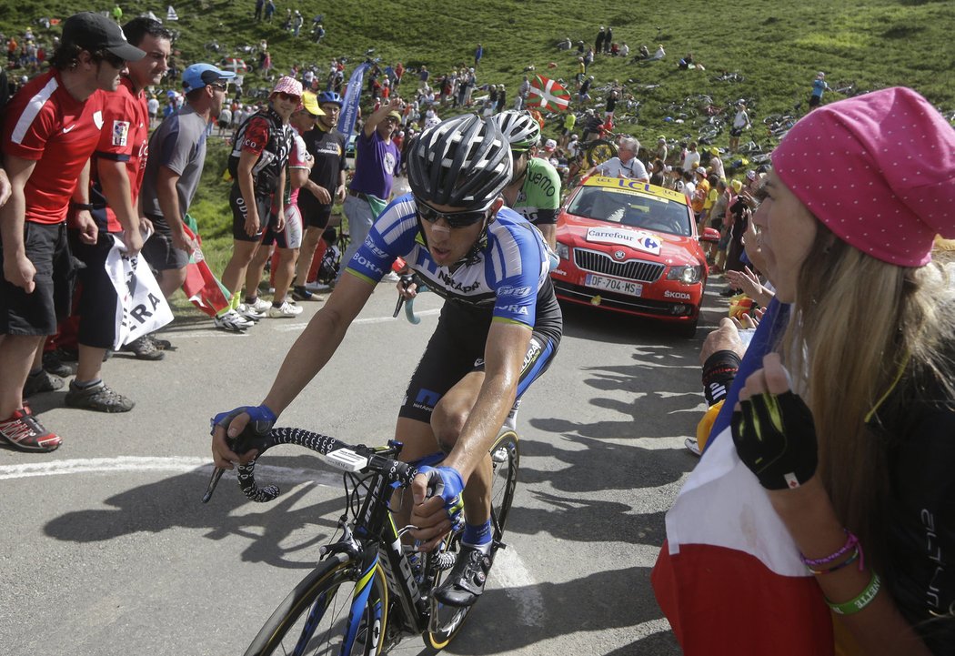 Leopold König v náročném stoupání v 17. etapě Tour de France