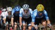 Luis Leon Sanchez, Maximilian Walscheid, Nils Politt a Imanol Erviti v úniku ve 12. etapě Tour de France