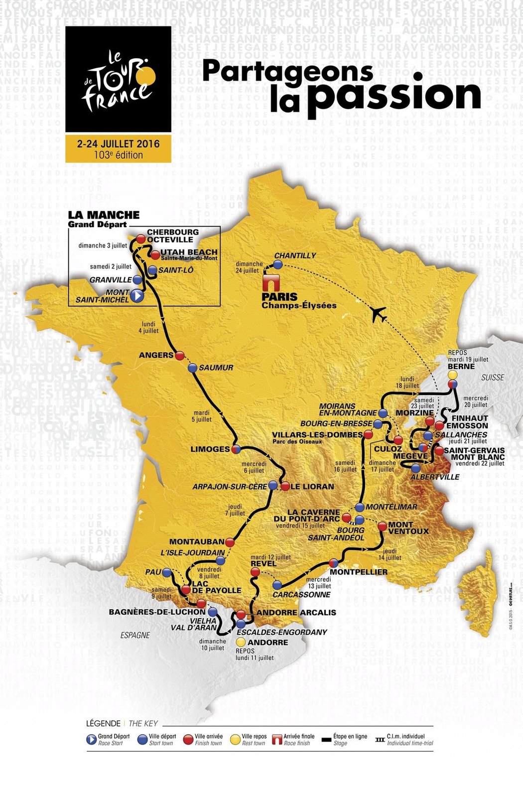 Mapa příštího ročníku Tour de France