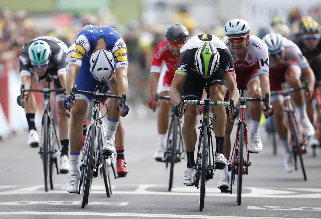 Kittel se stal vítězem sedmé etapy Tour de France, ale bylo to těsné