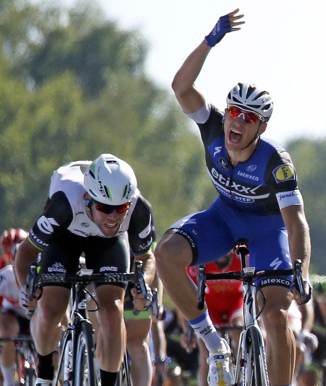 Naštvaný Marcel Kittel v závěru 14. etapy Tour de France