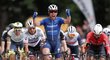 Mark Cavendish se raduje z triumfu ve 4. etapě Tour de France