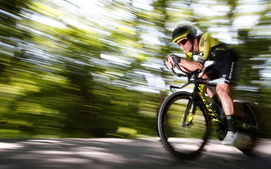 Australan Michael Hepburn z týmu Mitchelton-Scott během časovky na Tour de France