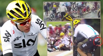 Tour trápí déšť, k zemi šel i Froome: Přišel o kus kůže na zadku!