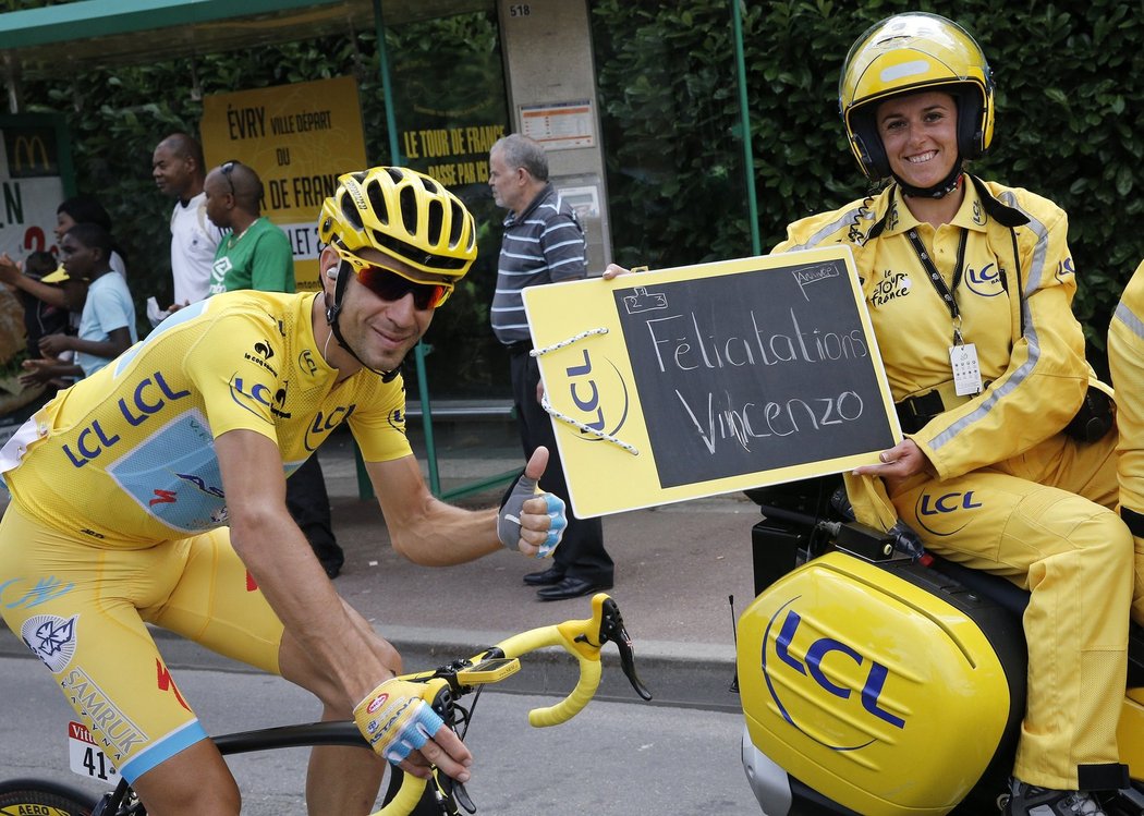 Vincenzo Nibali si závěrečnou etapu letošního ročníku Tour de France užíval plnými doušky