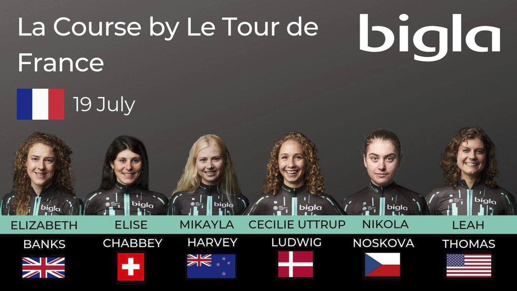 Nikola Nosková byla pevnou součástí týmu Bigla na La Course by le Tour de France