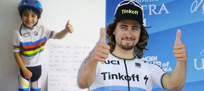 Peter Sagan dostal milý dopis od malého francouzského fanouška ve slovenštině