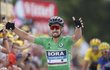Slovenský cyklista Peter Sagan vítězí v páté etapě Tour de France