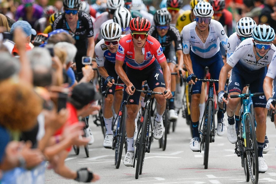 Remco Evenepoel v 18. etapě Tour de France