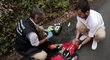 Australan Richie Porte po svém ošklivém pádu v 9. etapě Tour de France